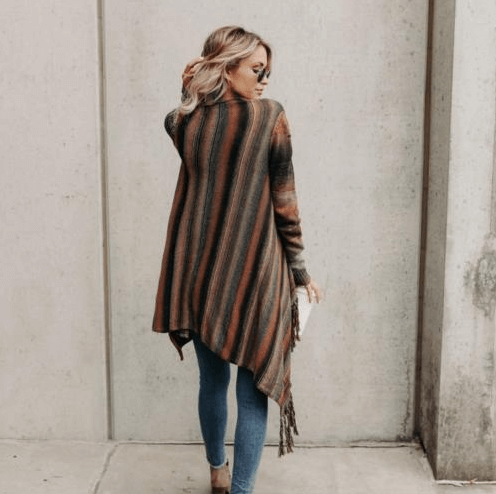 Echoarchiv | Damen Quaste Strickjacke Warm