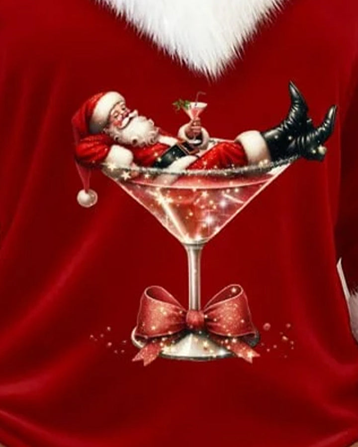 Echoarchiv | Plüsch Weihnachtsdruck Langarm