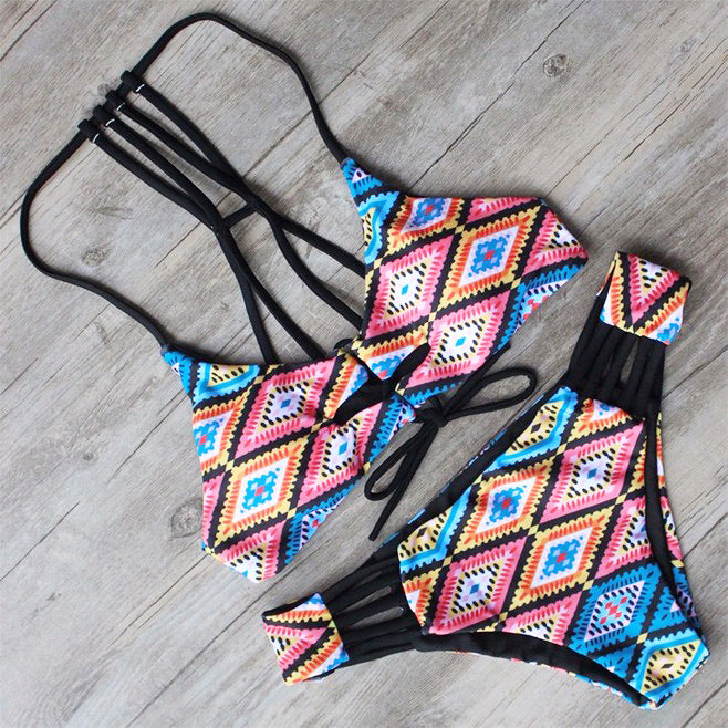 Damen Bikiniset mit geometrischem Muster Echo Archiv