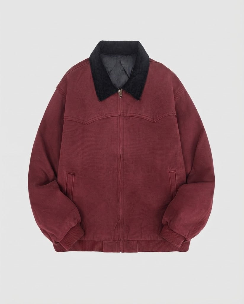Herren gepolsterte Canvas‑Bomberjacke mit Teddykragen und Thermofutter Echo Archiv