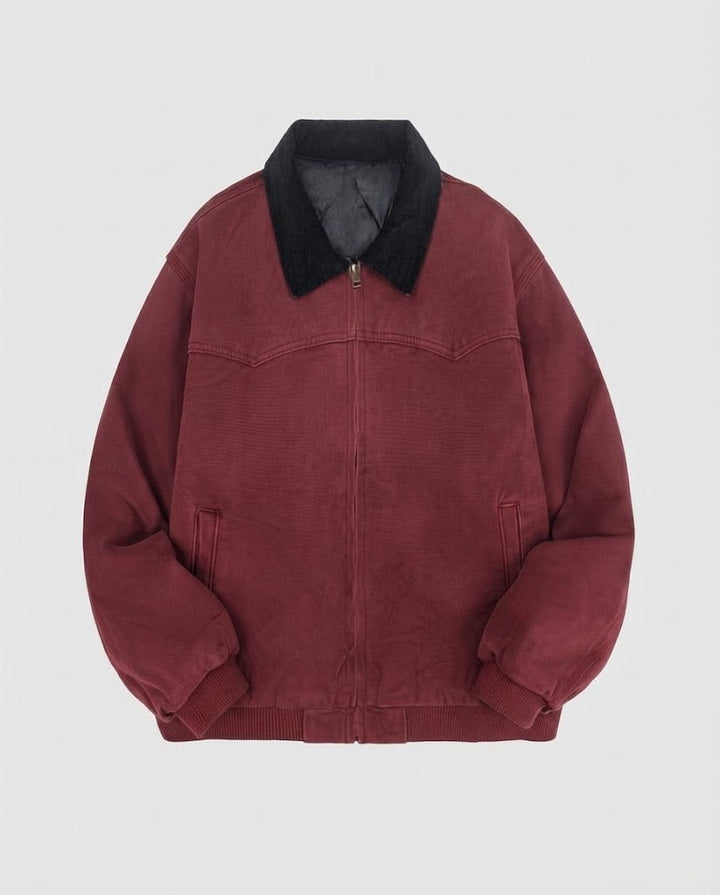 Herren gepolsterte Canvas‑Bomberjacke mit Teddykragen und Thermofutter Echo Archiv