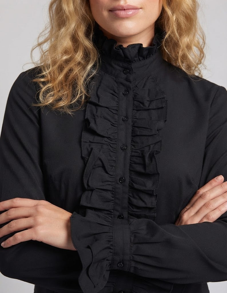 Hochwertige Damen-Dekorbluse aus Spitze mit Rüschen-Details Echo Archiv
