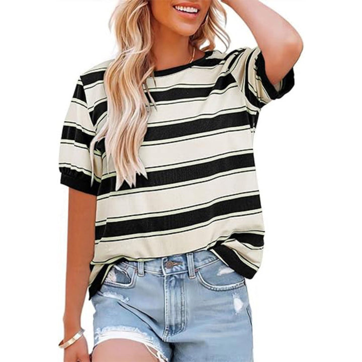 Echoarchiv | Gestreiftes T-Shirt mit Rundhalsausschnitt für Damen