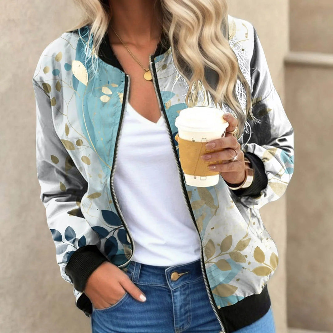 Echoarchiv | Damen Bomberjacke mit Blumenmuster