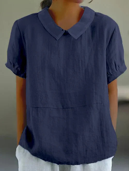 Echoarchiv | Weiche Baumwoll Leinen Bluse für Damen