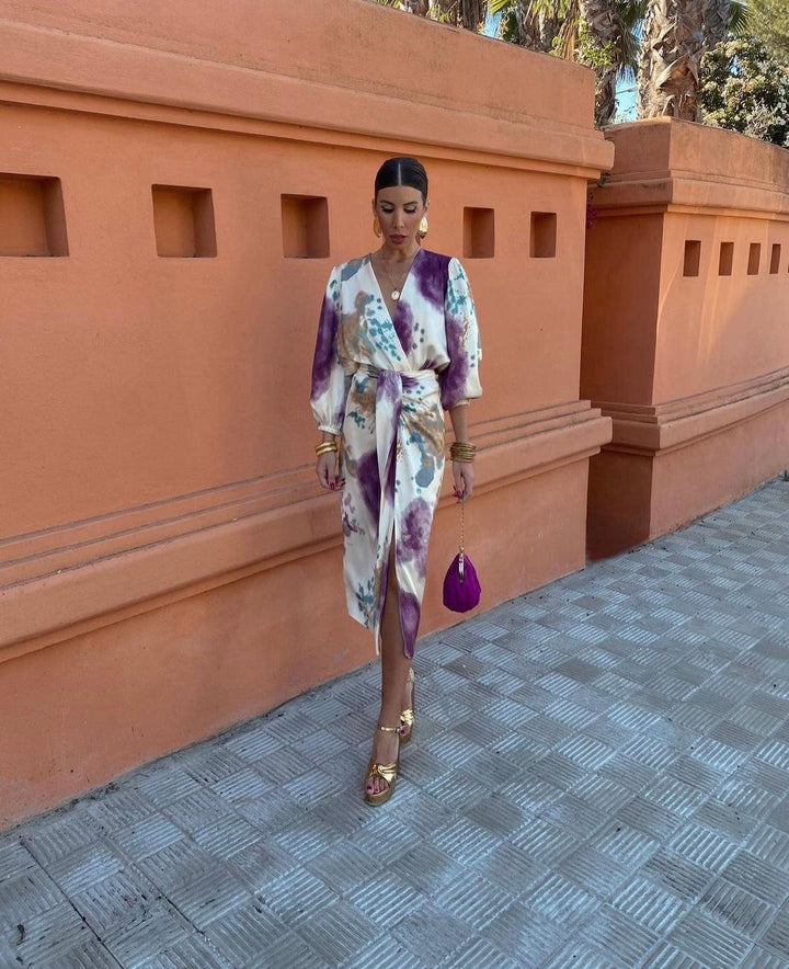 Splash Stil lange Kleid – Valéora