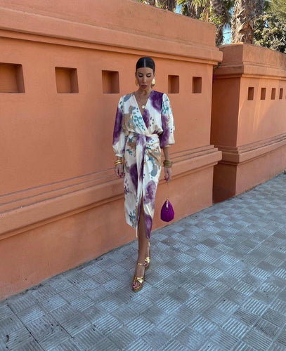 Splash Stil lange Kleid – Valéora