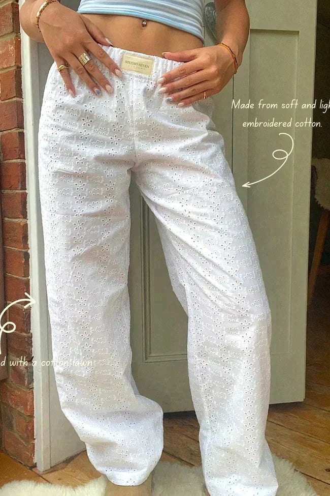 Echoarchiv | Loose fit Gestreift Elastisch Taille Hose