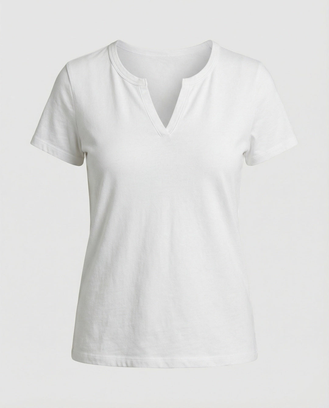 Echoarchiv | Bluse Stylischer V-Ausschnitt Sommer Weiß Top