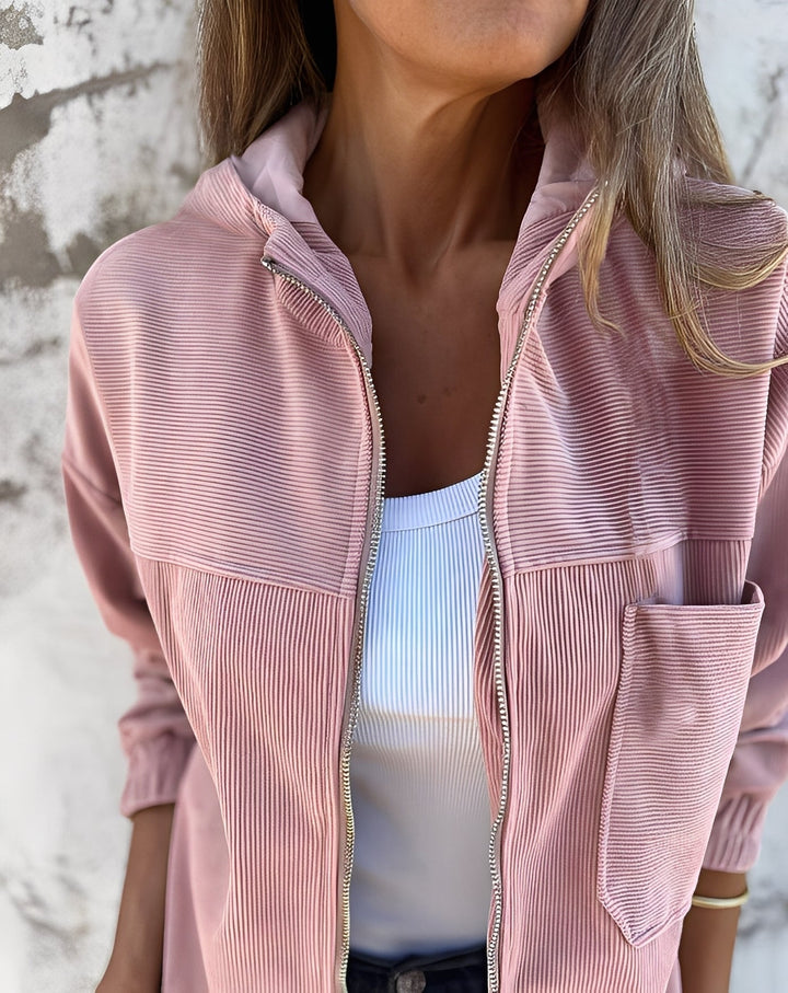 Echoarchiv | Bequeme Damen-Cordjacke mit Kapuze