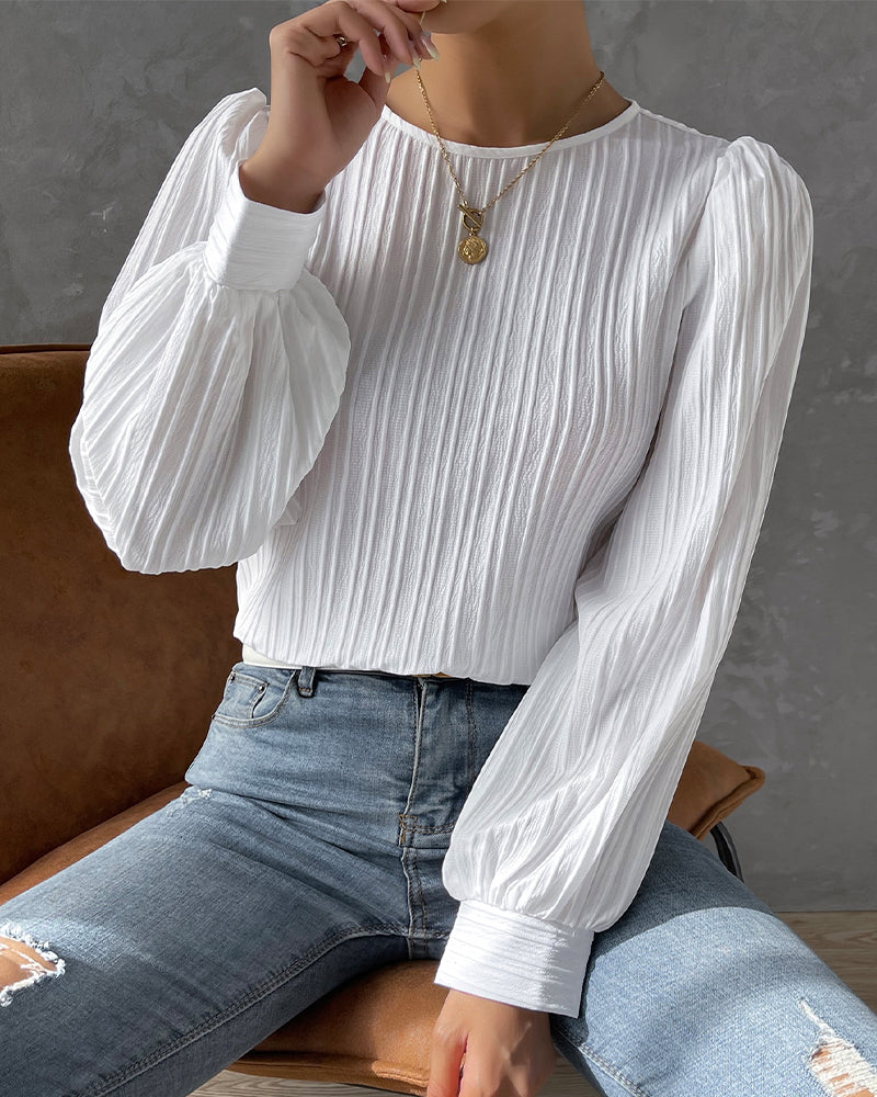 Elegantes Shirt mit Rundhalsausschnitt
