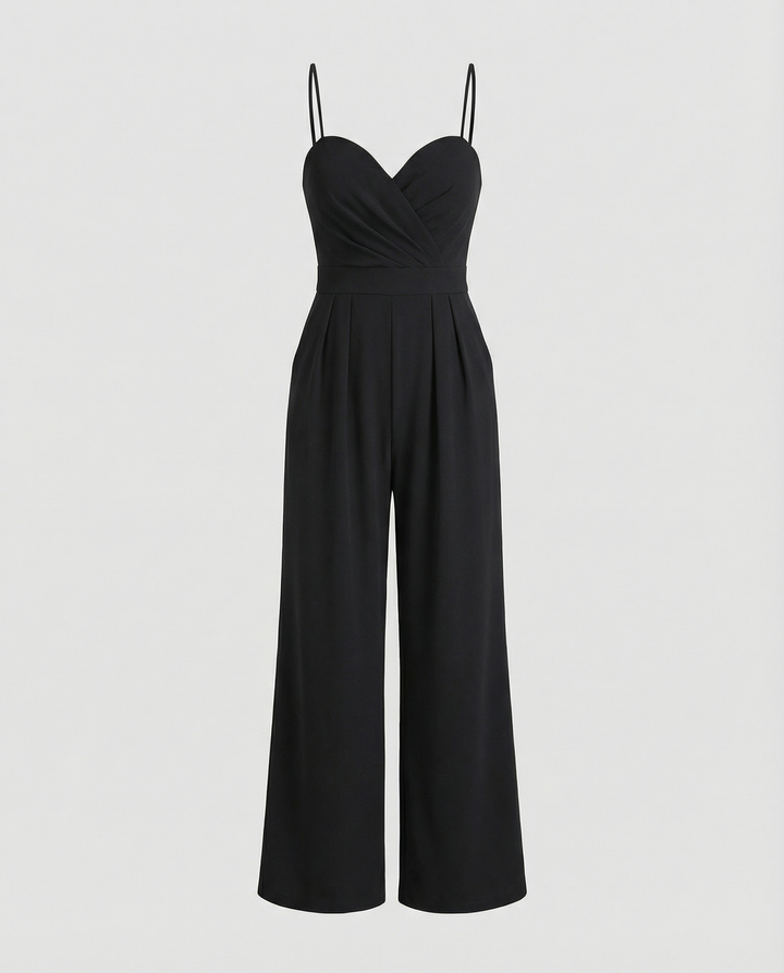 Echoarchiv | Damen Eleganter Fließender Jumpsuit mit Spaghettibändern für Festliche Anlässe