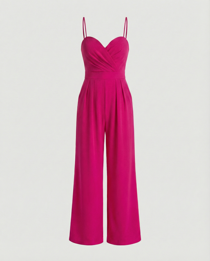 Echoarchiv | Damen Eleganter Fließender Jumpsuit mit Spaghettibändern für Festliche Anlässe