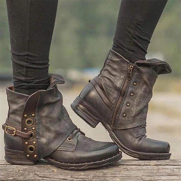 Rutschfeste Ankleboots mit Reißverschluss an der Seite Echoarchiv