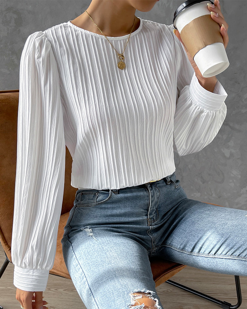 Elegantes Shirt mit Rundhalsausschnitt