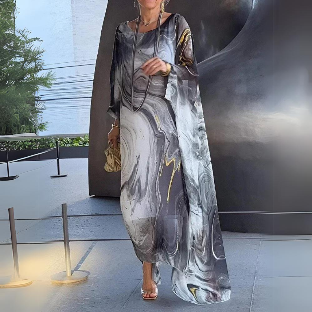 Echoarchiv | Elegantes Seiden Chiffon Kleid