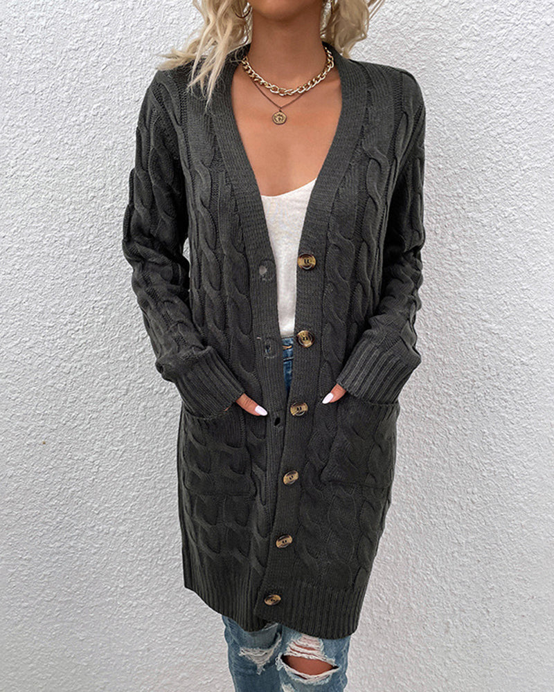 Echoarchiv | Langärmlige Strickjacke Bequeme Damenjacke