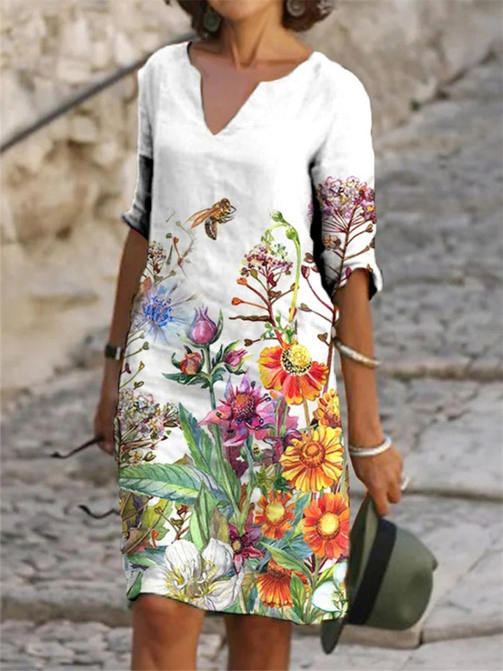 Echoarchiv | Bezauberndes Kleid Mit Blumenmuster Für Frauen