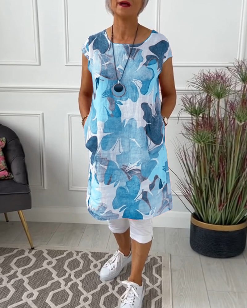 Echoarchiv | Lässiges Longtop mit Farbenfrohem Blumenprint