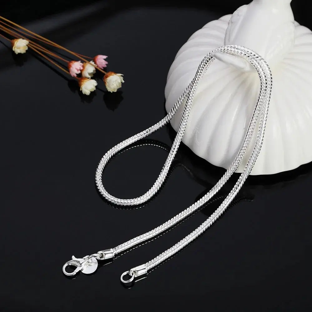 Echoarchiv | 925 3Mm Sterling Silber Schlangen Kette