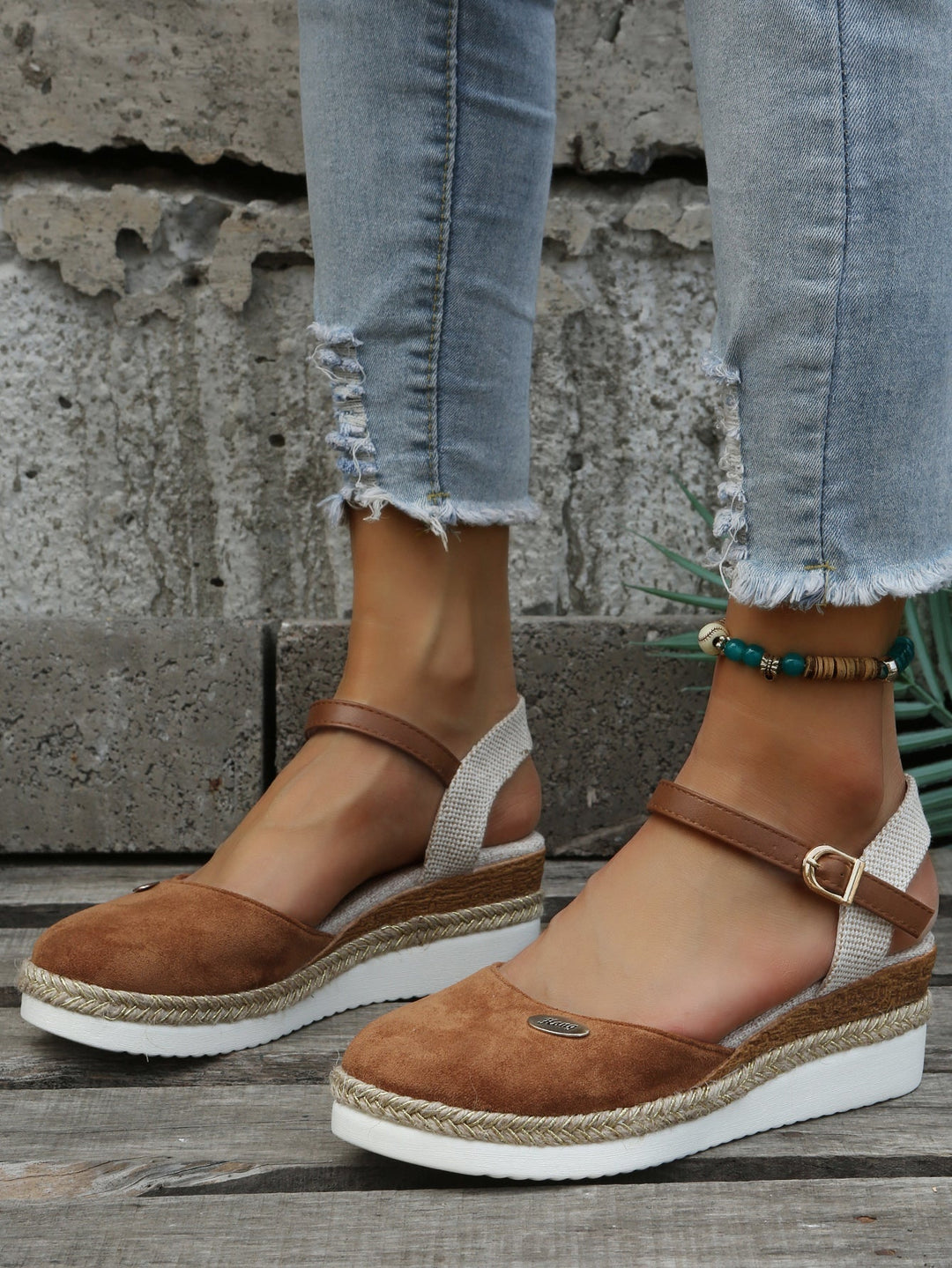 Orthopädische Trendy Braune Espadrilles – Lioré
