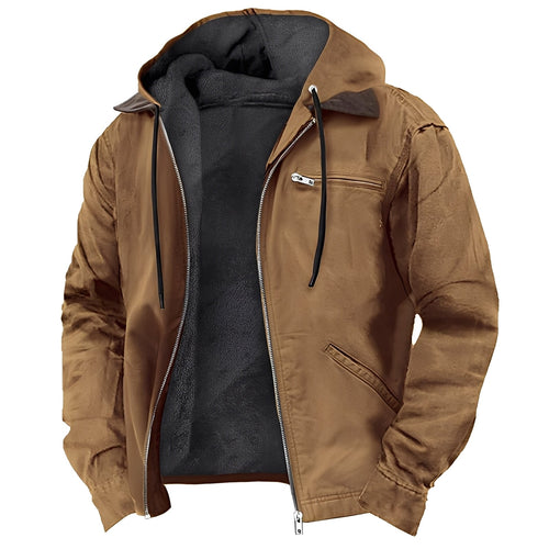 Warme Outdoor-Jacke mit Kapuze für Herren – Taviero