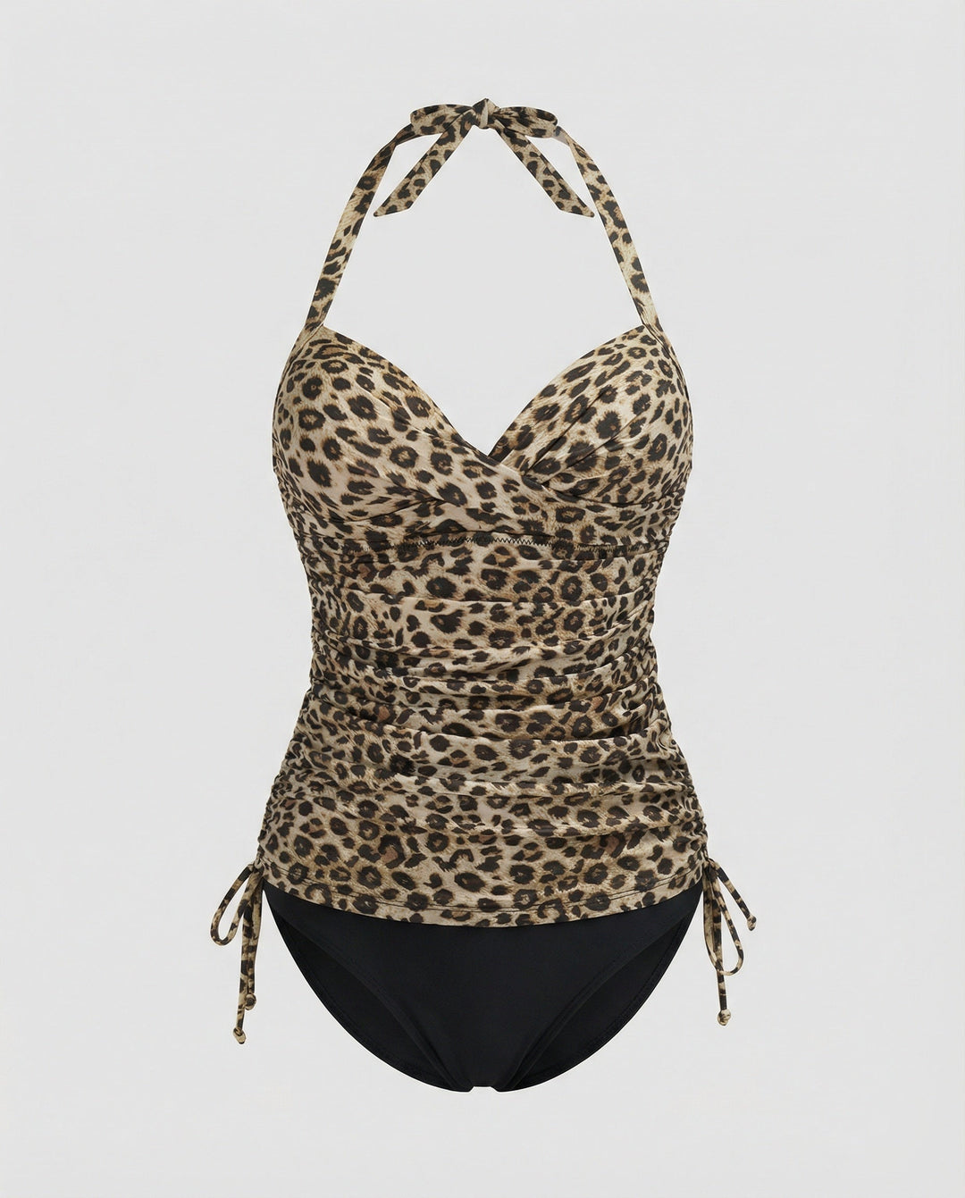 Echoarchiv | Atmungsaktiver Tankini mit V-Ausschnitt Im Leopardenmuster