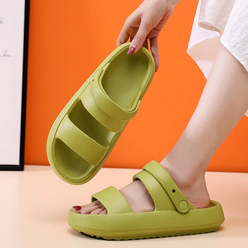Echoarchiv | Orthopädische Sandalen Comfort Plus Pantoletten mit Doppelriemen Gepolsterte, Lässige Slip-On-Sandalen