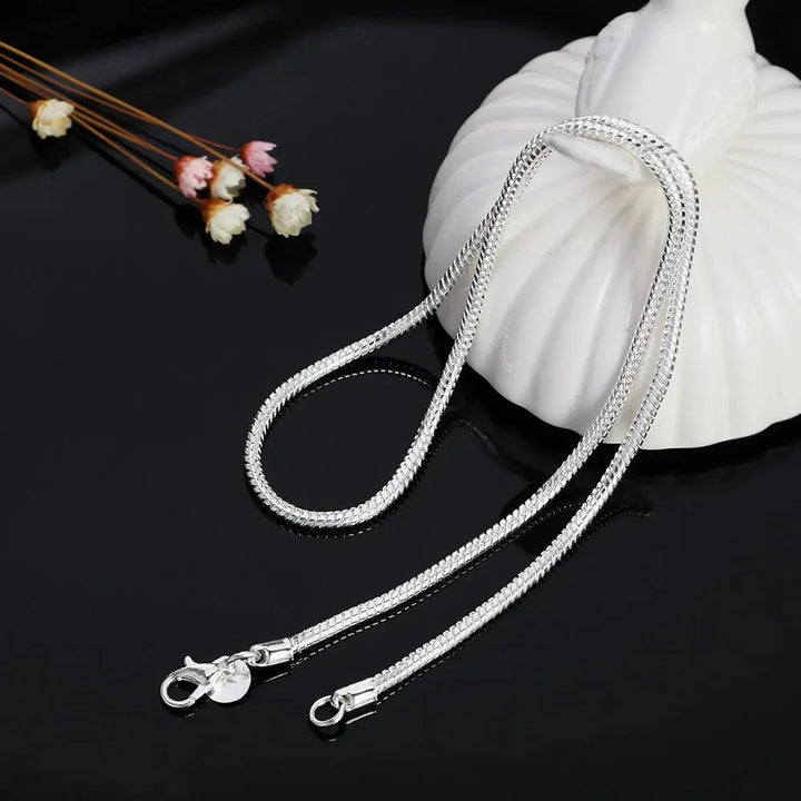 Echoarchiv | 925 3Mm Sterling Silber Schlangen Kette
