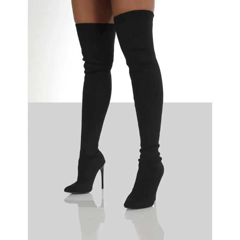 Echoarchiv | Overknee Stretch Stiletto Stiefel Elegante Damen Stiefel
