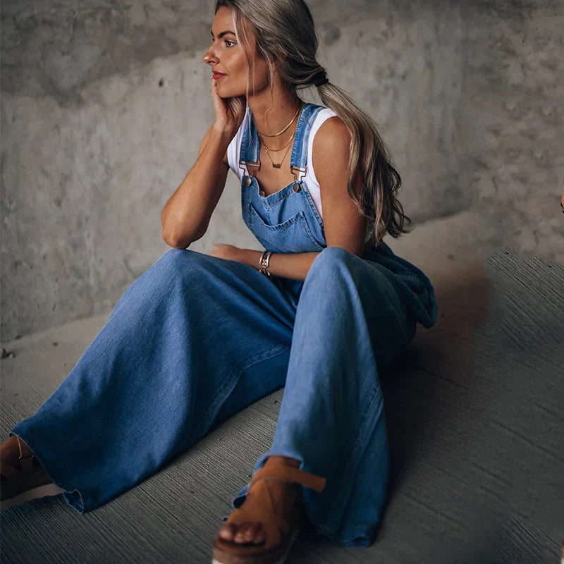 Echoarchiv | Armelloser Trendiger Denim-Overall für Damen