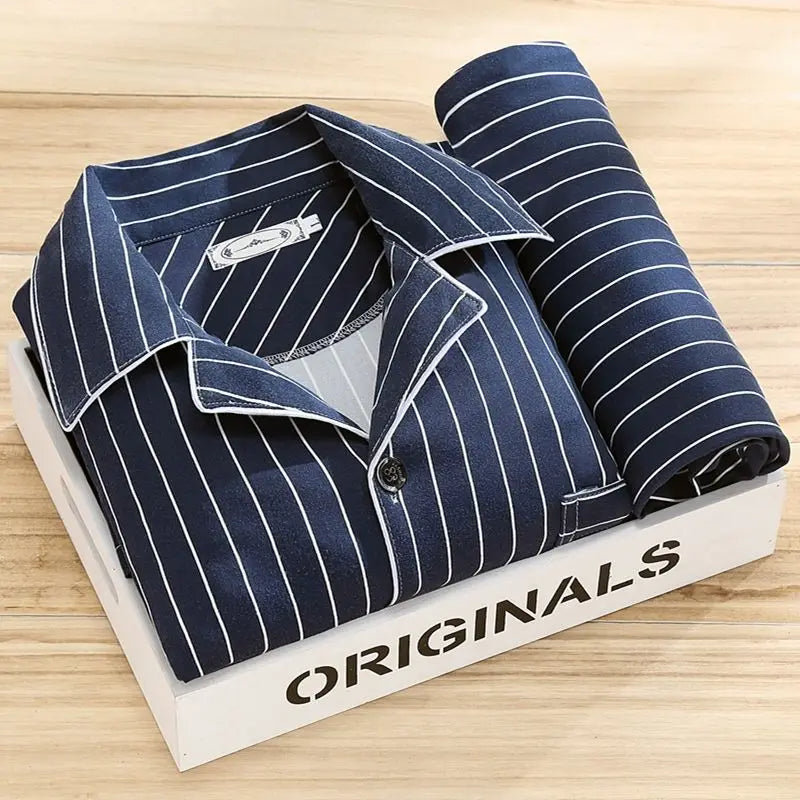 Gestreiftes Pyjama-Set Herren - Haushaltsensemble – Averon