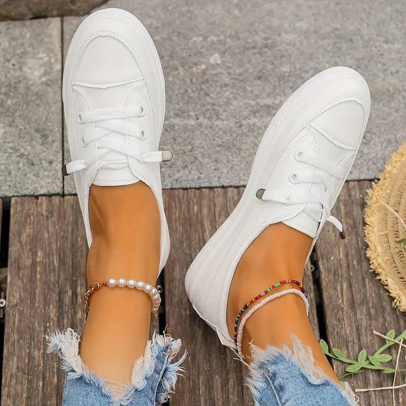Echoarchiv | Lässig Flache Schuhe mit Rutschfester Sohle und Runder Spitze