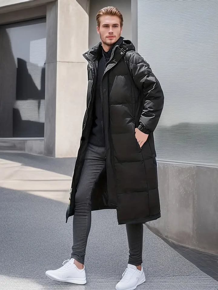 Echoarchiv - Warme Lange Gesteppte Winterjacke für Männer