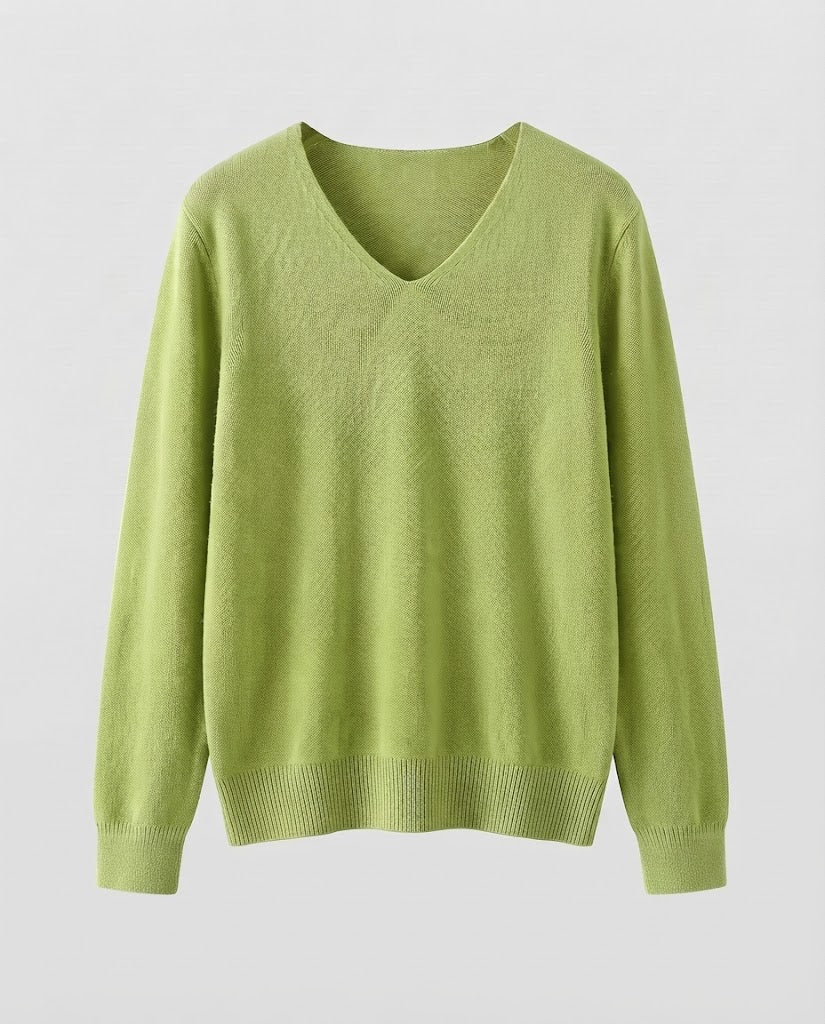 Damen Feinstrick-V-Ausschnitt-Pullover aus kuscheligem Angora-Mix Echoarchiv