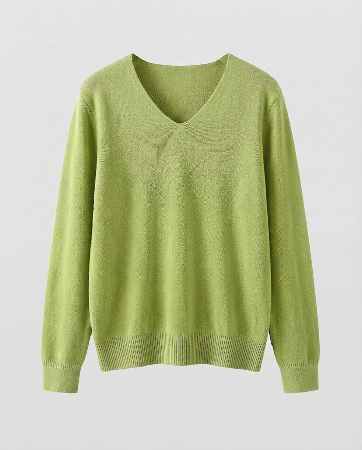 Damen Feinstrick-V-Ausschnitt-Pullover aus kuscheligem Angora-Mix Echoarchiv