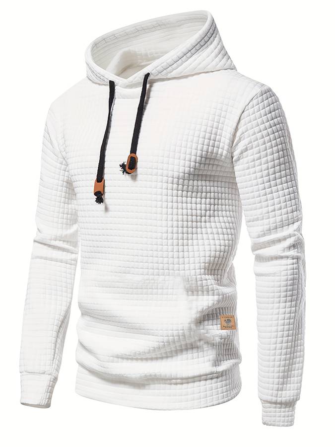 Echoarchiv - Lässiger Waffelmuster Hoodie für Männer