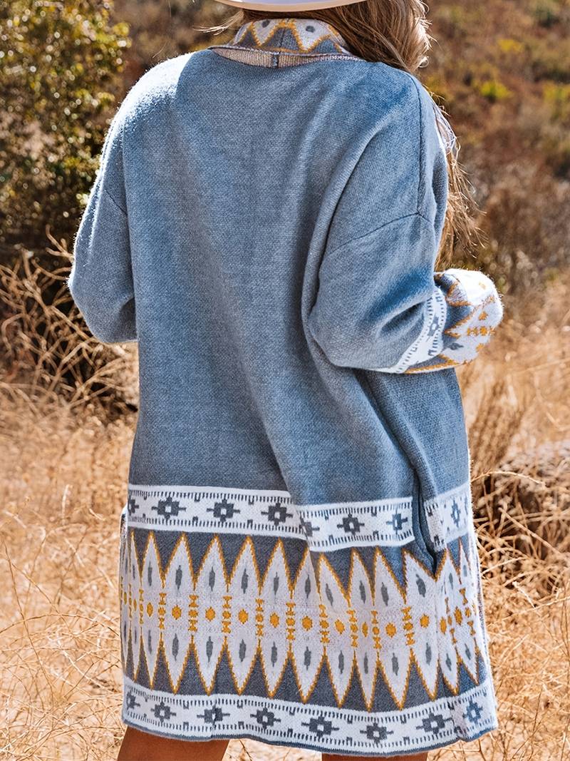 Echoarchiv | Aztekenmuster-Strickjacke