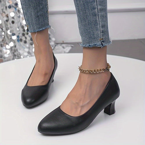 Echoarchiv | Stilvolle Damen Pumps mit Spitzem Zeh und Blockabsatz