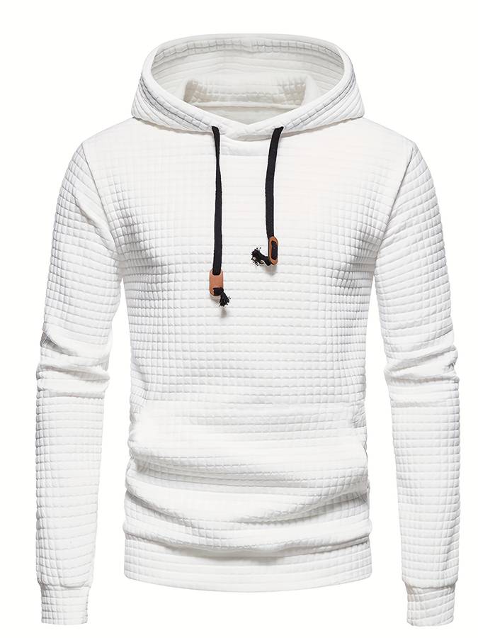Echoarchiv - Lässiger Waffelmuster Hoodie für Männer