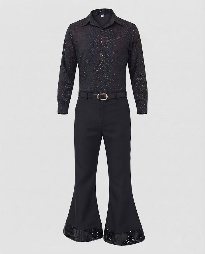 Herren Disco-Kostüm mit Glitzerdetails Echo Archiv