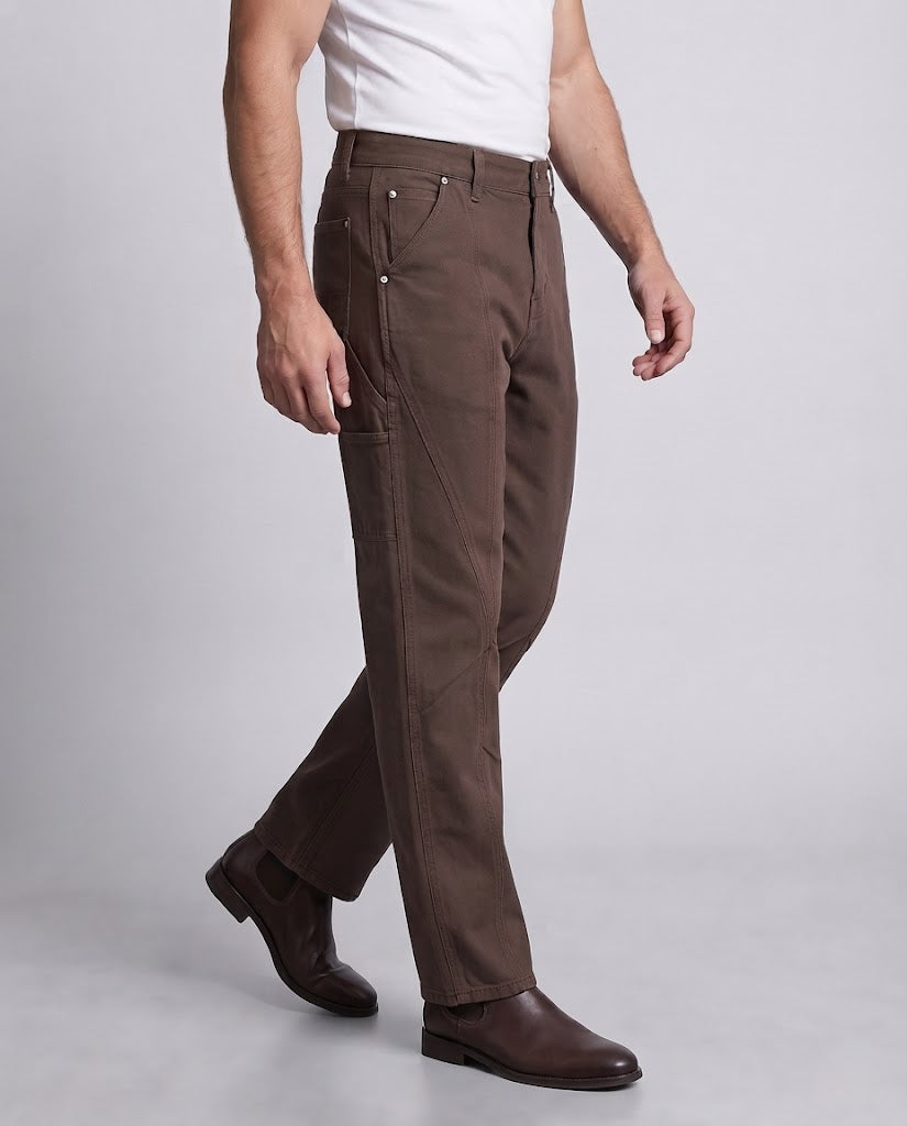 Herren Carpenter-Hose aus robustem Baumwoll-Twill mit weitem Bein Echo Archiv