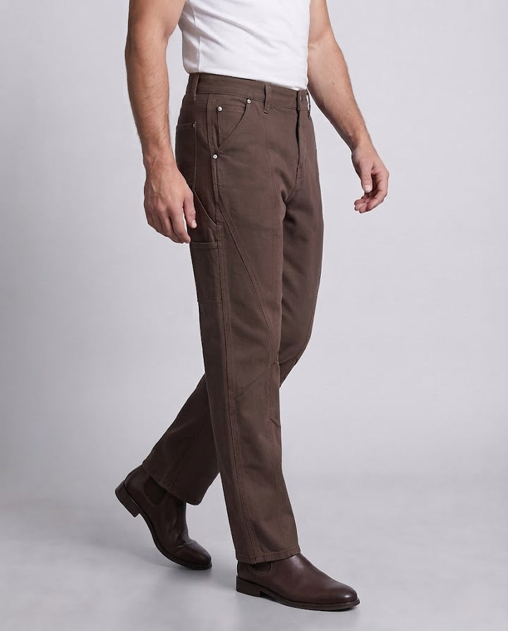 Herren Carpenter-Hose aus robustem Baumwoll-Twill mit weitem Bein Echo Archiv