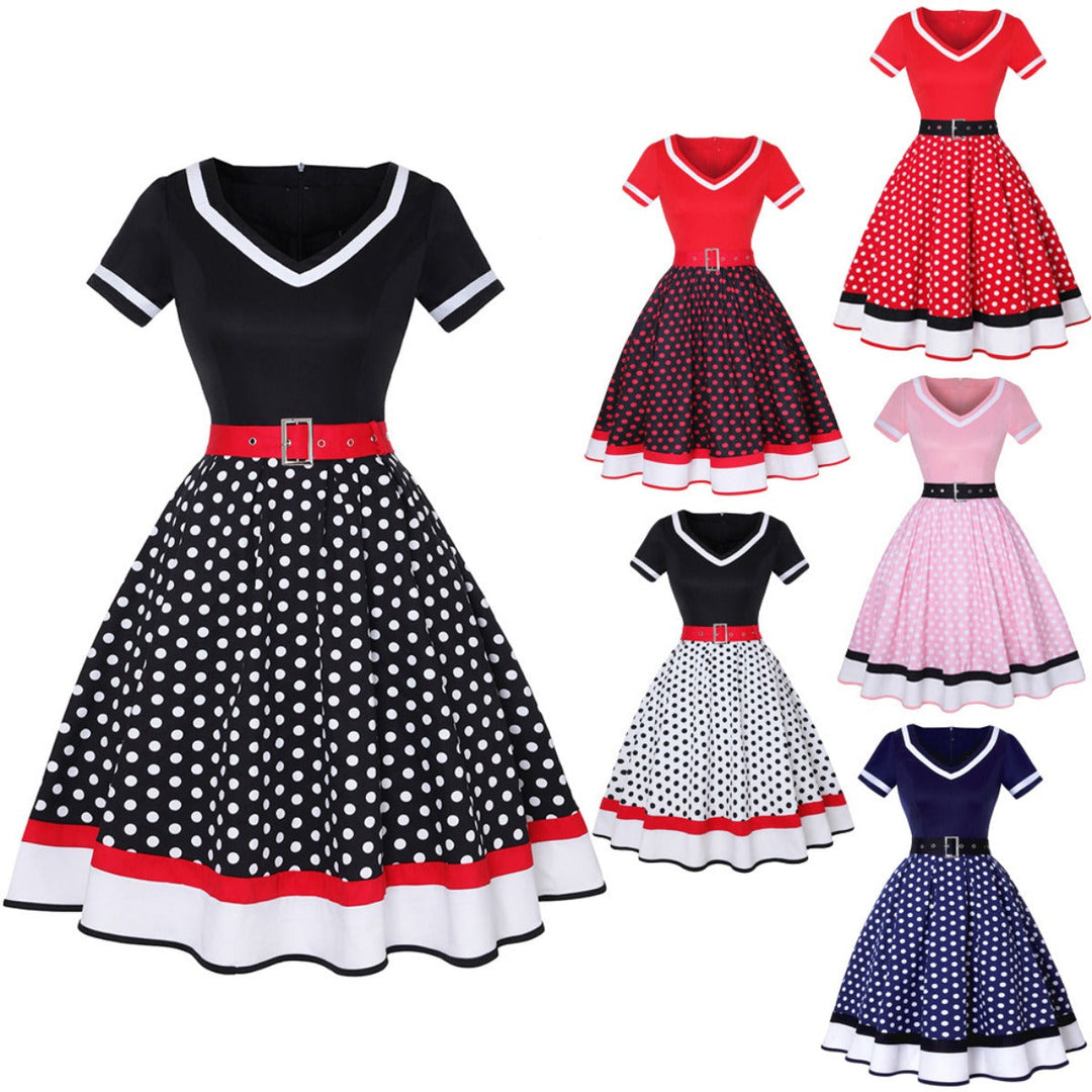 Echoarchiv | Vintage Hepburn Polka Dot Kleid
