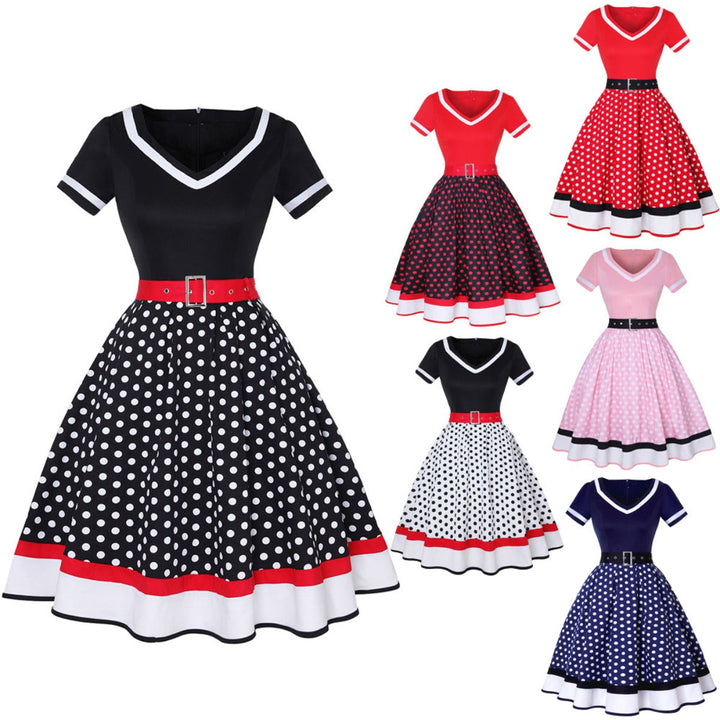 Echoarchiv | Vintage Hepburn Polka Dot Kleid