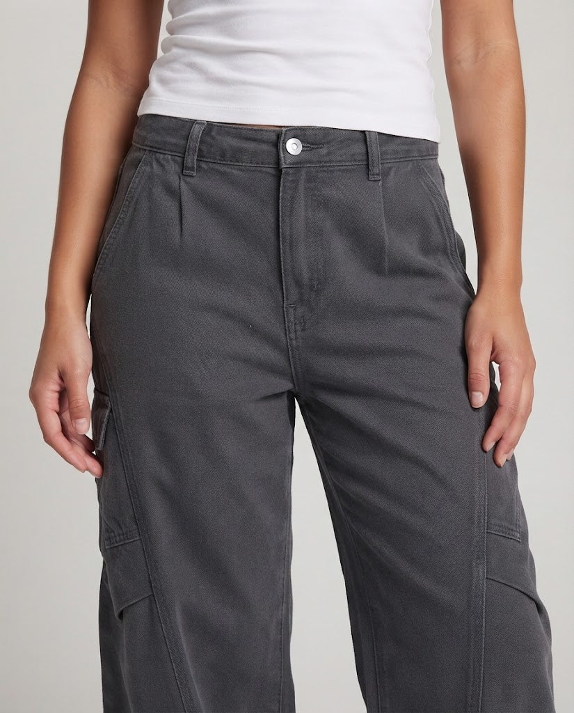 Damen weite Cargo-Hose mit tiefer Schrittpassform Echo Archiv