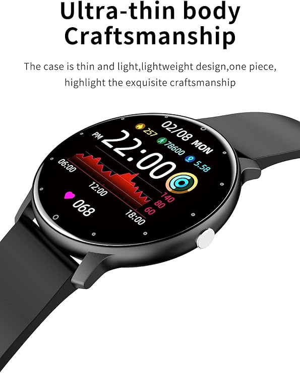 Echoarchiv | Wasserdichte Unisex Smartwatch mit Fitness Tracker und Herzfrequenzmesser