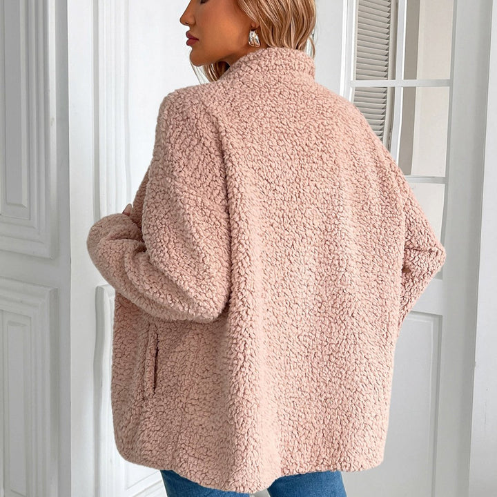 Echoarchiv | Lässige Winter Zip-Up Fuzzy Jacke für Damen
