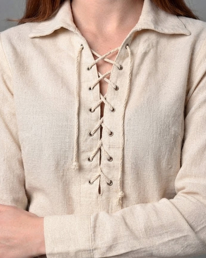 Damen Freizeit Langarmshirt mit Kordelzug Echo Archiv
