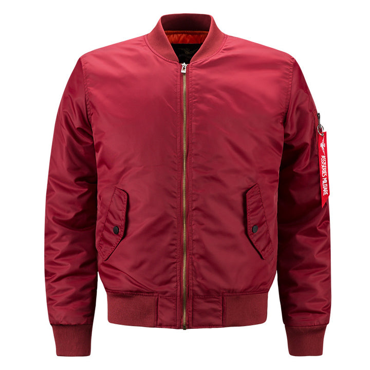 Herren  Heritage Pilotstil Isolierte Bomberjacke mit Kontrastfutter und Utility-Tasche am Ärmel Echo Archiv